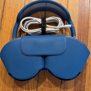 Blue Over-Ear Headphones with Case